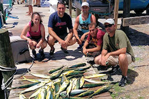 Nice catch of mahi mahi on an Outer Banks makeup charter.